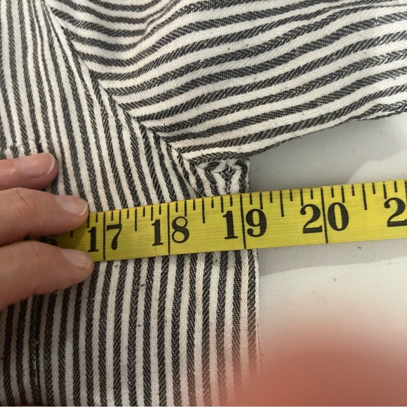 Cloth & Stone Raw Hem Lace Up Back Striped Top Size XS - Picture 7 of 7